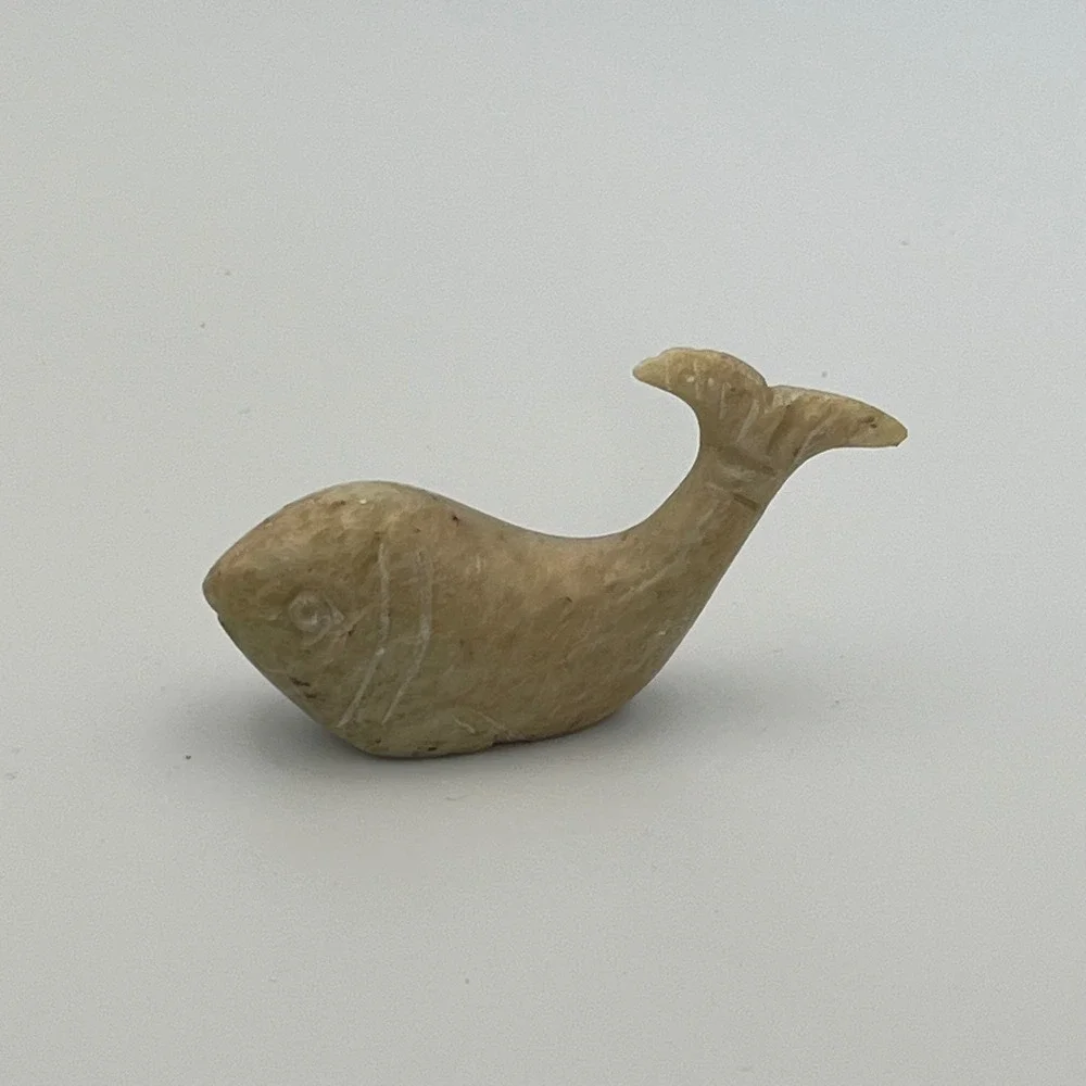Carved Stone Fish Figurine, Small Sculpture, Animal Collectible,‎ Decoration